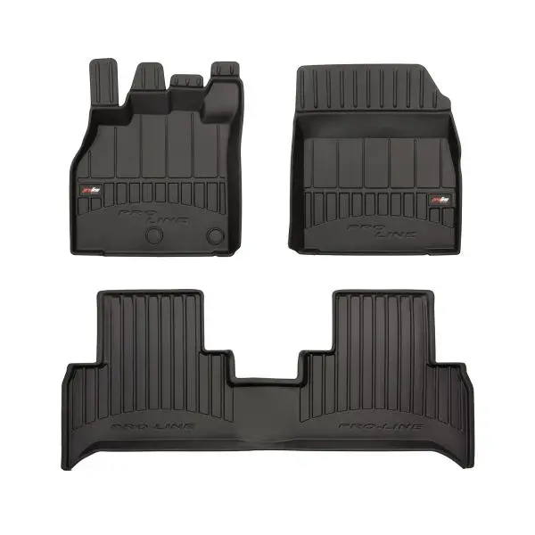 Set covorase cauciuc 3 piese proLine 3D, negru, potrivit RENAULT GRAND SCENIC III, SCENIC III 12.08-, Minivan