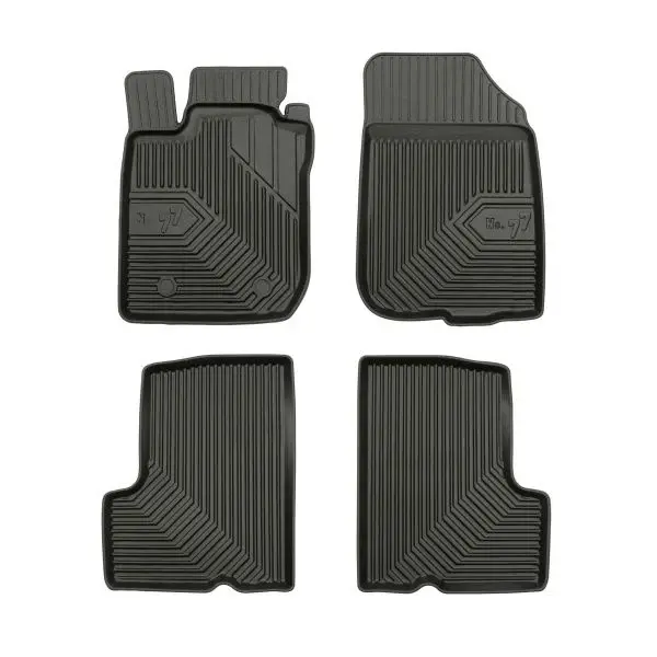 Set covorase cauciuc 4 piese No. 77, fata spate negru, potrivit DACIA DUSTER; RENAULT DUSTER 04.10-, SUV, (before lift fit to model version)