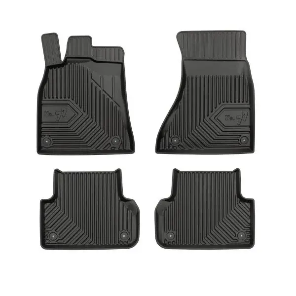 Set covorase cauciuc 4 piese No. 77, fata spate negru, potrivit AUDI A5 09.09-01.17