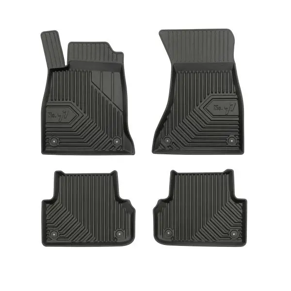 Set covorase cauciuc 4 piese No. 77, fata spate negru, potrivit AUDI A4 ALLROAD B9, A4 B9 05.15-