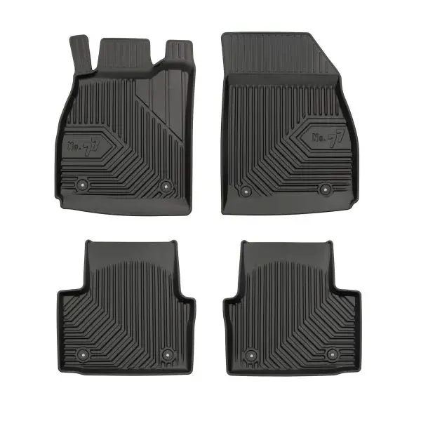 Set covorase cauciuc 4 piese No. 77, fata spate negru, potrivit OPEL INSIGNIA A, INSIGNIA A COUNTRY 07.08-03.17