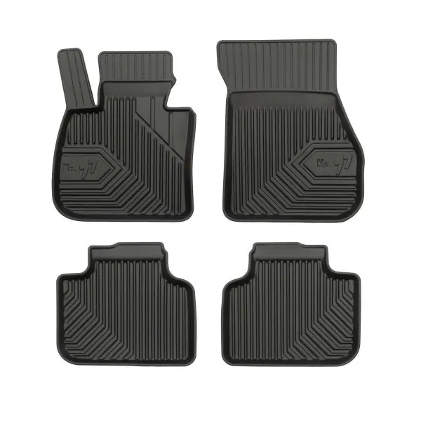 Set covorase cauciuc 4 piese No. 77, fata spate negru, potrivit BMW X1 (F48), X2 (F39) 11.14-