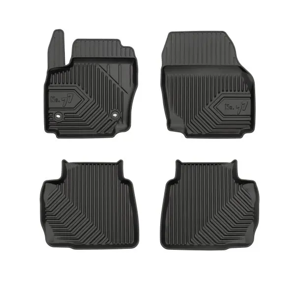 Set covorase cauciuc 4 piese No. 77, fata spate negru, potrivit FORD MONDEO IV 03.07-01.15