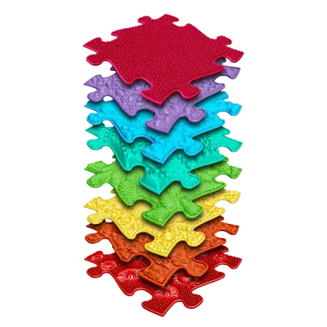 Set Covorase ortopedice senzoriale tip puzzle Curcubeu