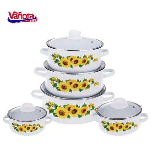 Set Cratite Vanora VN-E-C550, emailate, 10 piese