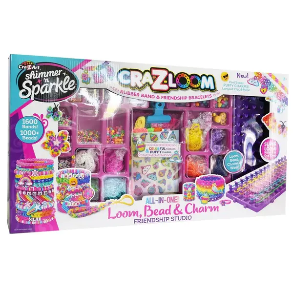 Set creatie bratari cu elastice si talismane CrazArt Loom Studio All In One