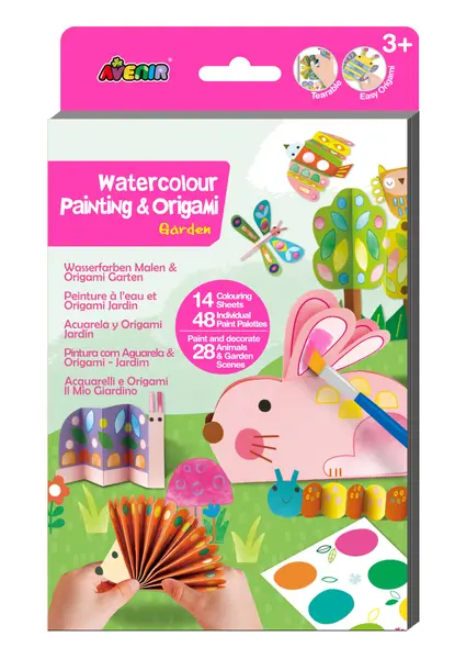 Set creativ 2 in 1 - Pictura si Origami - Gradina