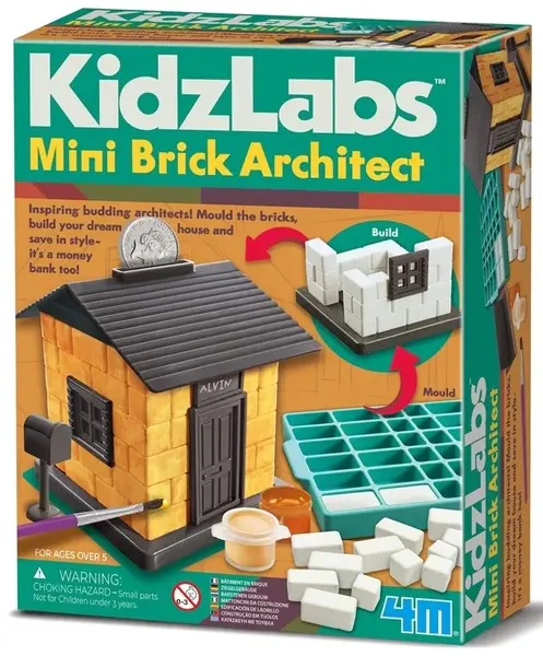 Set creativ 4M - KidzLabs: Mini Brick Architect
