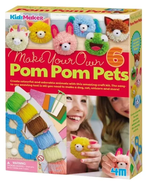 Set creativ 4M - Pompoane DIY cu animale