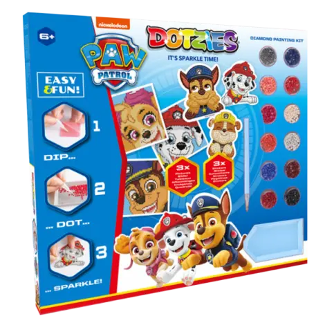 Set creativ 6 in 1, Patrula Catelusilor, pictura cu diamante