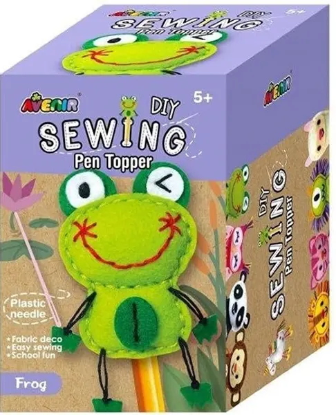 Set creativ Avenir - Coase-ți singur topper creion, Broasca