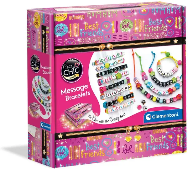 Set creativ Clementoni Crazy Chic - Fa-ti bratara cu mesaj