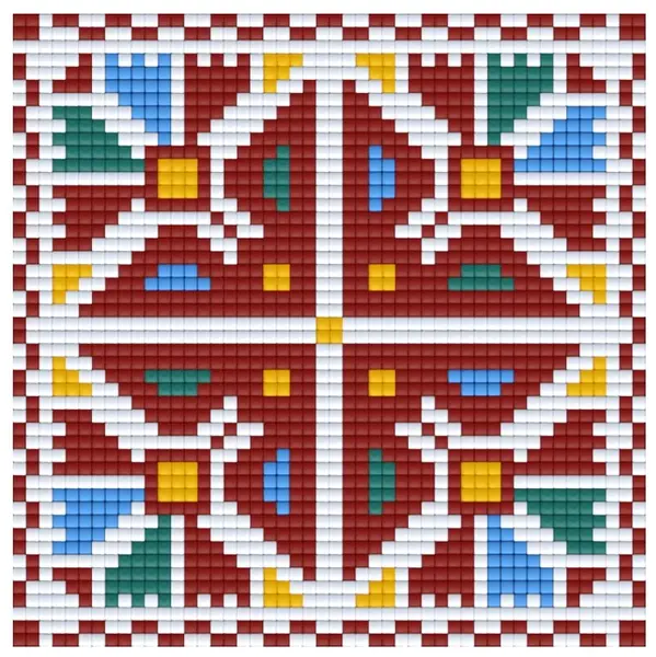 Set creativ cu pixeli Bright Toys – Cusătură tradițională bulgară, Motiv din Vidin 1, Pixel Classic