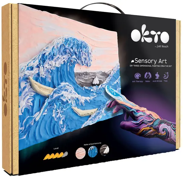 Set creativ cu plastilină Okto - Creați imagine 3D, Valul mare
