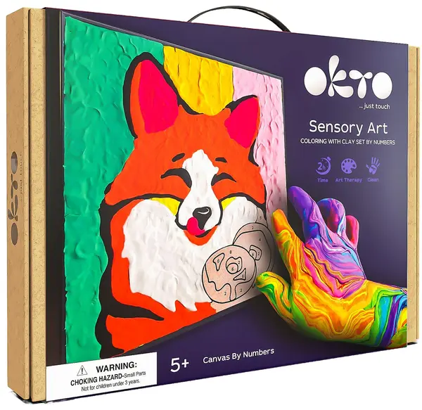 Set creativ cu plastilină Okto - Pictează după număr, vulpe