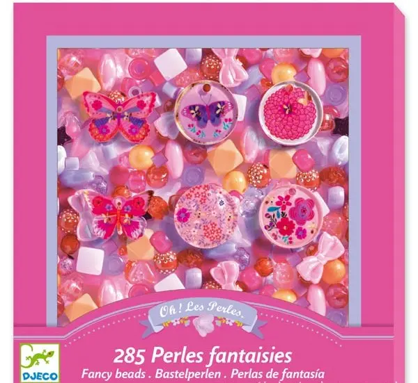 Set creativ de bijuterii Djeco Fancy Beads - Fluturi