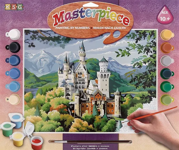 Set creativ de desen KSG Crafts - Capodopera, Castelul Neuschwanstein