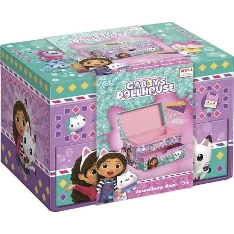 Set creativ DIY Decoreaza propria cutie de bijuterii Gabby s Dollhouse