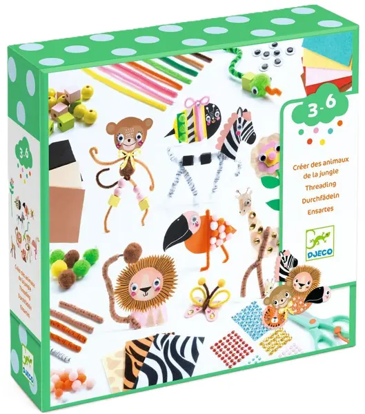 Set creativ Djeco - Creați animale din junglă