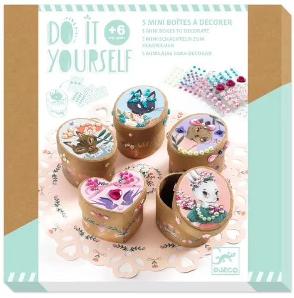 Set creativ Djeco - Mini cutii de depozitare DIY