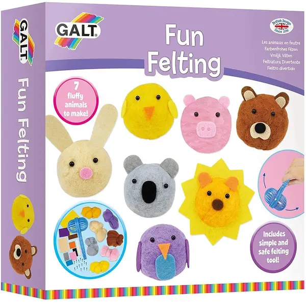 Set creativ Galt - animale drăguțe DIY din lână