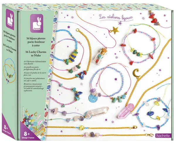 Set creativ Janod - Creează-ți bijuteriile cu talismane norocoase