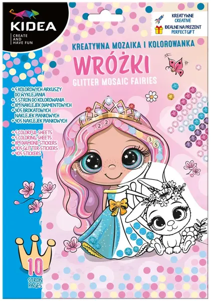 Set creativ Kidea - Zâna, mozaic autocolant
