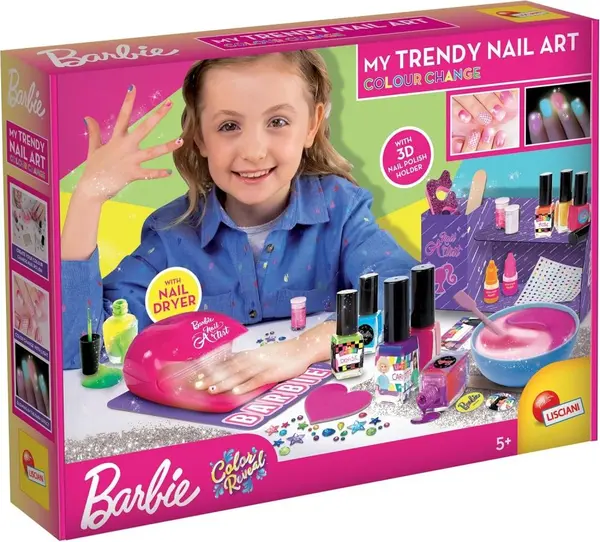 Set creativ Lisciani Barbie - Fă-ți singur lacuri de unghii
