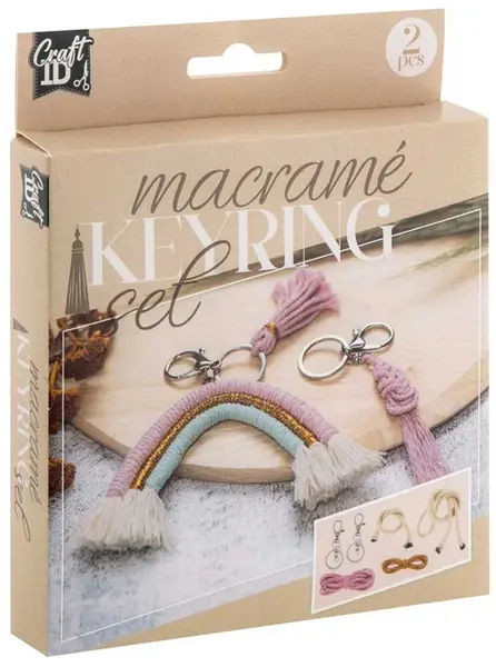 Set creativ Moxy - Breloc macrame, 2 bucăți