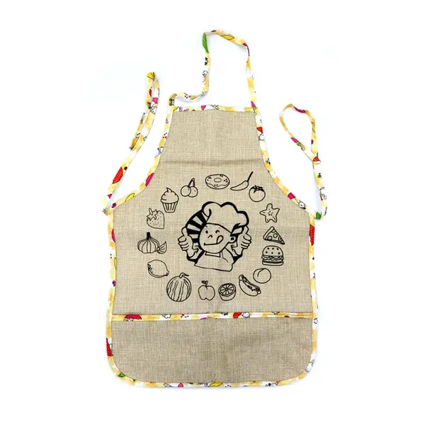 Set creativ pentru activitati creative sort iuta cu paleta, pensula si mini acuarele 3-7 ani,46x33 cm
