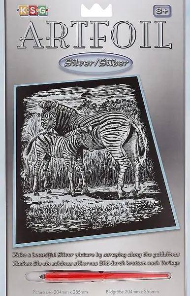 Set creativ pentru gravura KSG Crafts - Zebre