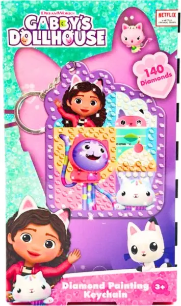 Set creativ - Pictura cu diamante - Gabby s Dollhouse - Breloc | Canenco