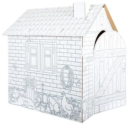 Set creativ Small Foot - Fa-ti singur casa din carton