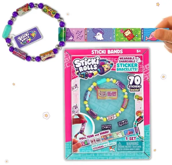Set creativ Sticki Rolls - Brățară cu 70 stickere
