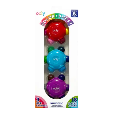 Set creioane cerate multicolore , set de 3 18 culori Grip Crayons