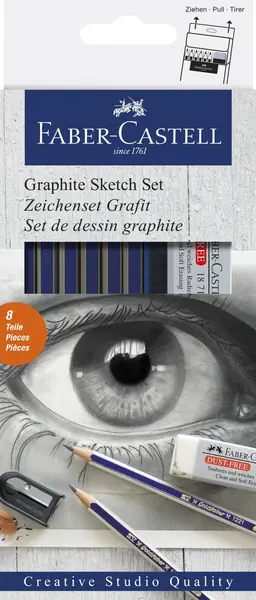 Set Creion graf div tarii 6 buc/set gold Faber-Castell Set Creion graf div tarii 6 buc/set gold Faber-Castell
