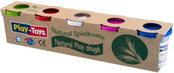 Set cu plastilină Play-Toys - Natural, 500 g