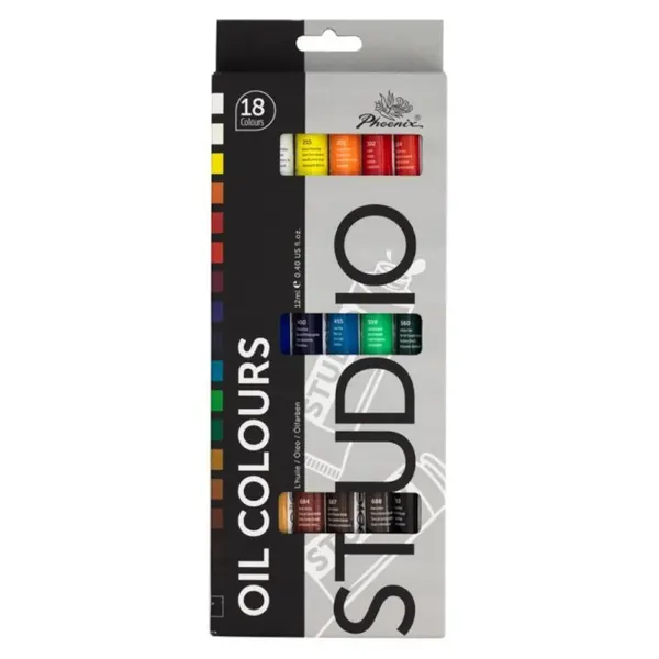 Set Culori in Ulei Phoenix, 18 Tuburi x 12 ml