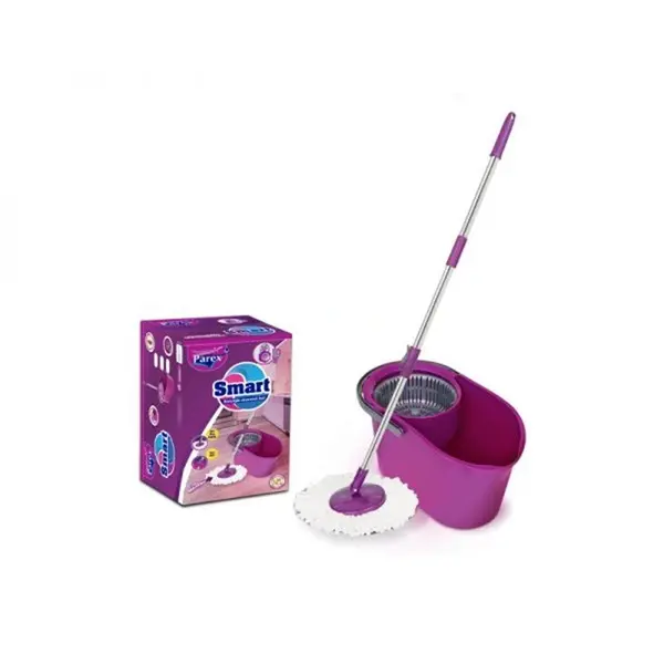 Set Curatenie Parex Smart, Galeata cu Mop Rotativ, 15 l, Roz