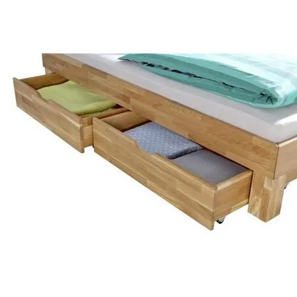 Set Cutii Depozitare Sub Pat, culoare natur, culoare lemn stejar