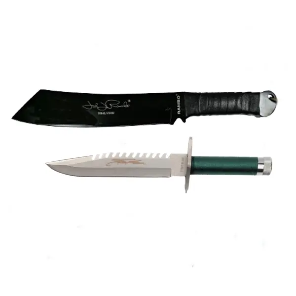 Set Cutit de vanatoare First Blood si Maceta Rambo IV, DEPOX , Teaca inclusa