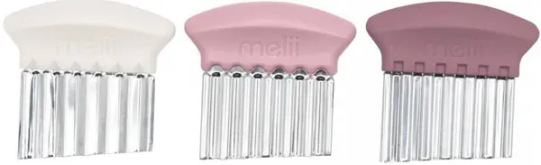 Set cuțite ondulate Melii - Blush, ivory & berry, 3 buc.