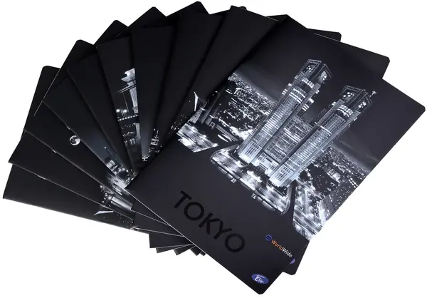Set de 10 caiete A4, 62 de foi Elisa - UV Cities by Night, mix