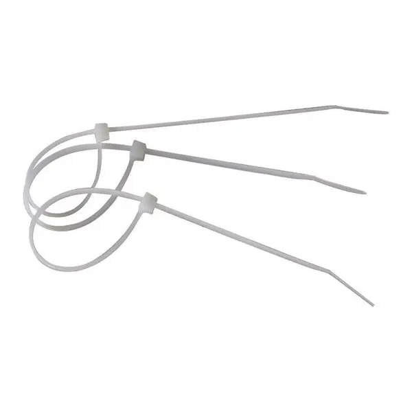 Set de 100 Coliere din Nylon, Harden, 150 x 2.5, Alb