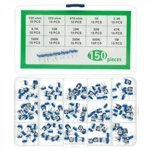 Set de 150 potentiometre semireglabile RM065, Bitmi 10507