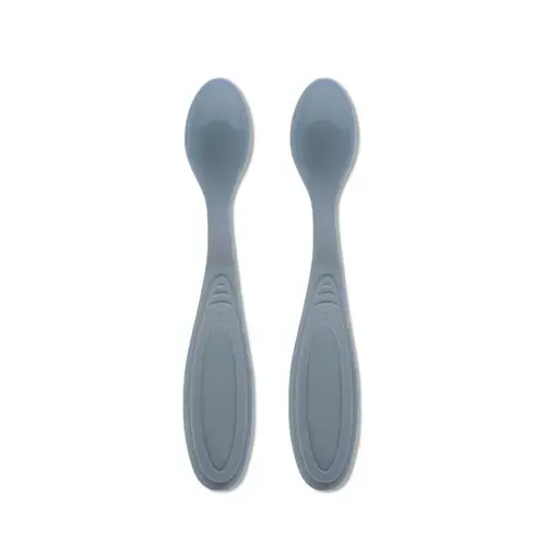 Set de 2 lingurite Lorelli My Friend, margine rotunjita, 6 luni+, Albastru