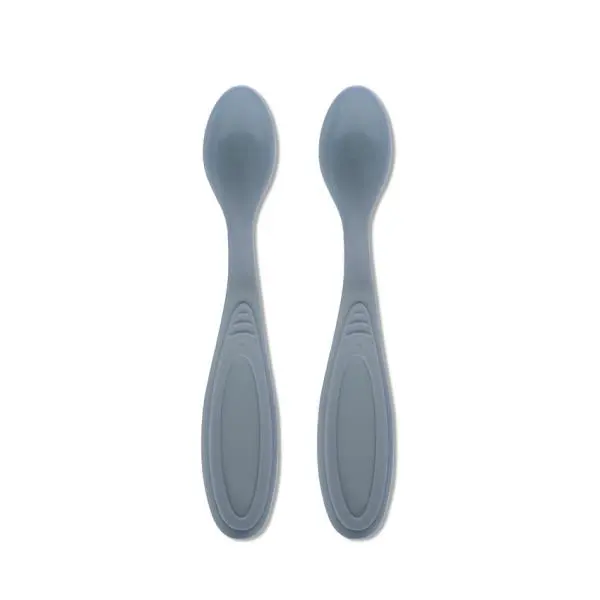 Set de 2 lingurite My Friend Cameo Blue cu margine rotunjita 6 luni+