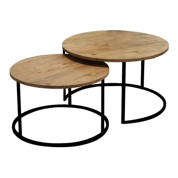 Set de 2 masute de cafea Solme, 60x60x40 cm