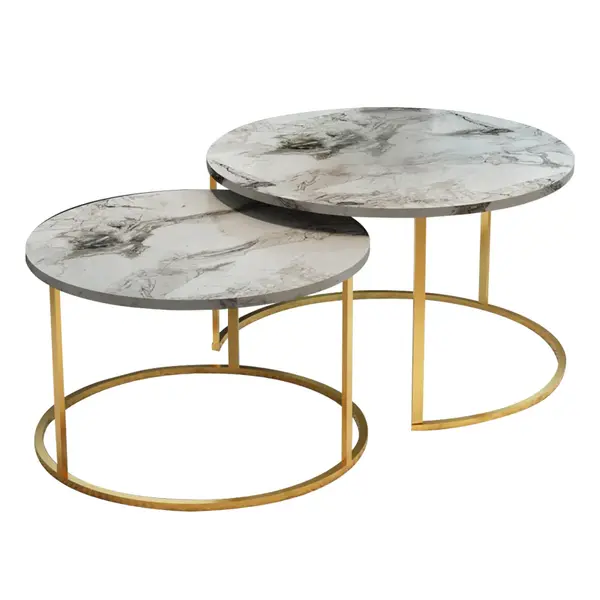 Set de 2 masute de cafea Solme, 60x60x40 cm