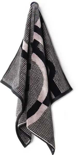 Set de 2 prosoape din bumbac La Reina - Cavalier, 60 х 100 cm, negre